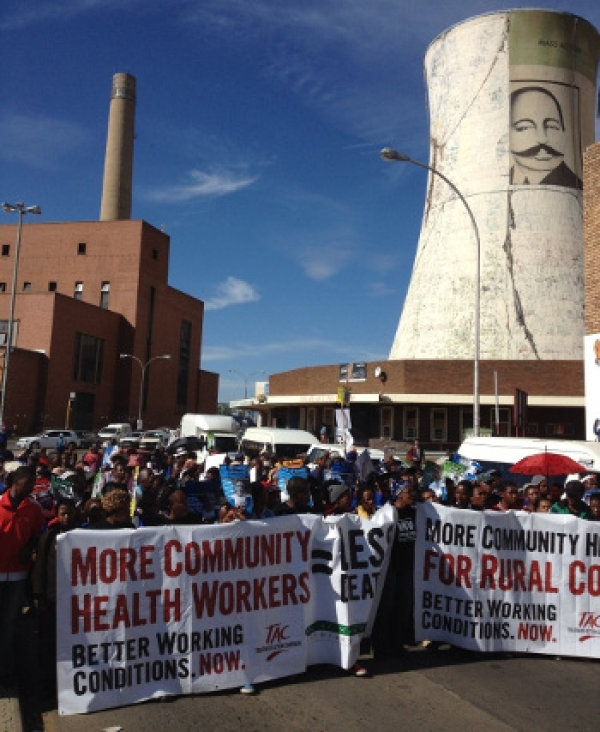 Photo of protest in Bloemfontein