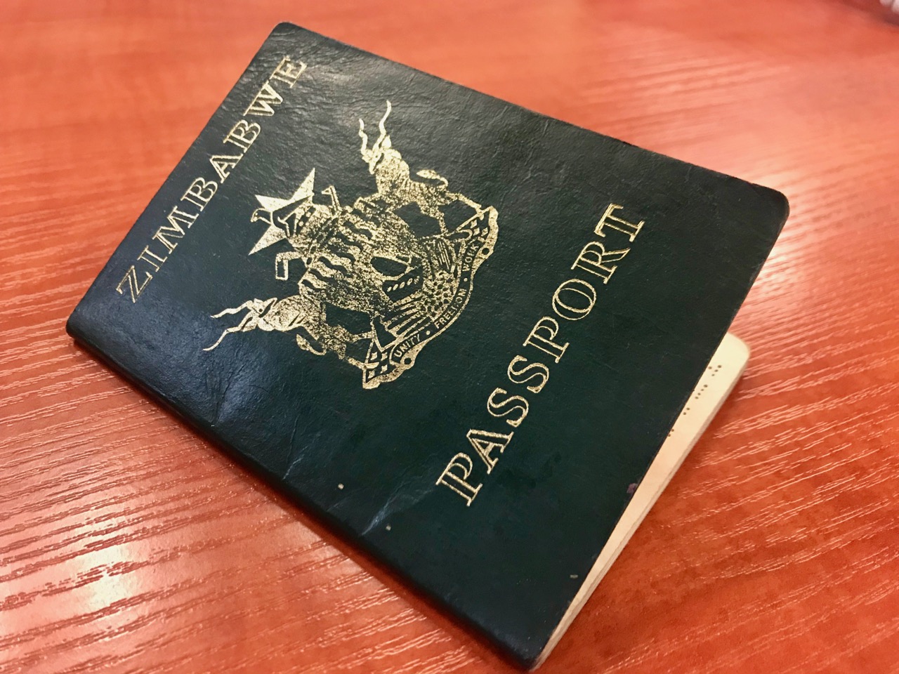 Photo of a Zim passport