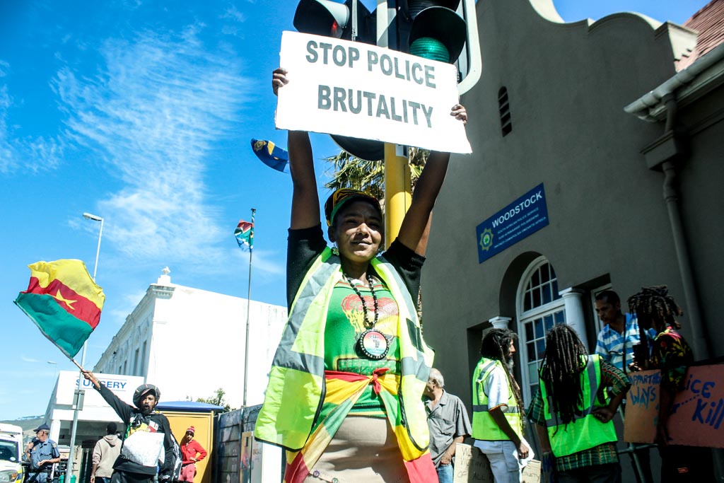 Photo of Rastafarian protest against police brutality